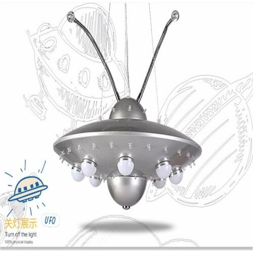 Pendant lamp Remote control led UFO childrens room boy bedroom flying saucer lights creative cartoon spacecraft pendant light