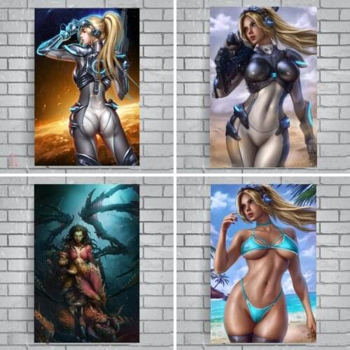 Nova Starcraft Game HD Poster Canvas Painting Japanese Anime Posters Live Room Wall Decor Bedroom Wall Paintings Home Decoration