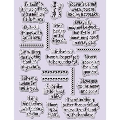 English Words Transparent Clear Silicone Stamp/Seal for DIY scrapbooking/photo album Decorative clear stamp sheets FXL025