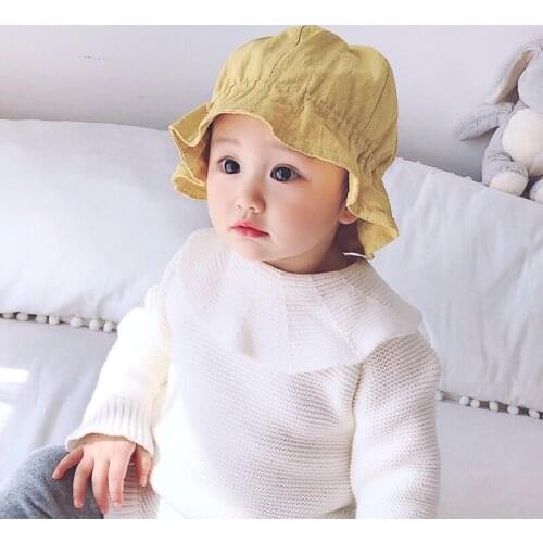 Cute Bucket Hat Girl Autumn Baby Hats Baby Accessories Newborn Girl Cap Photography Atrezzo Fotografia Bebe Baby Clothes AC50MZ