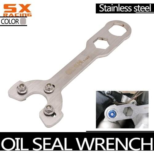 Universal Motorcycle Adjustment Wrench Tool Rear Shock Absorber Oil Seal Seat Disassembly Wrench For Quad Bike ATV Dirt Bike