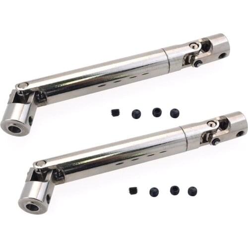 2Pcs Metal Universal Drive CVD Shaft 90-115mm 110-150mm for 1/10 Scale Models RC Car AXIAL Crawler TF2