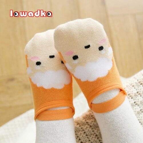 Lawadka Spring Autumn Newborn Baby Boy Girl Socks Cartoon Anti Slip Socks for Girls Casual Cotton Floor Kids Clothes Accessories