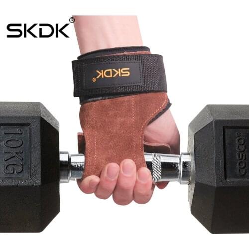 Fitness hand protector, wear-resistant wrist protector, hard pull grip strap,weight lifting gloves cowhide ,non-slip