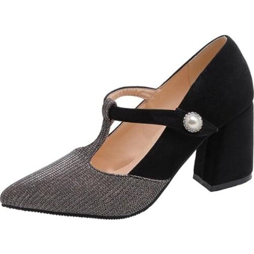 Big Size Simple splicing single shoes ladies high heels women shoes woman pumps