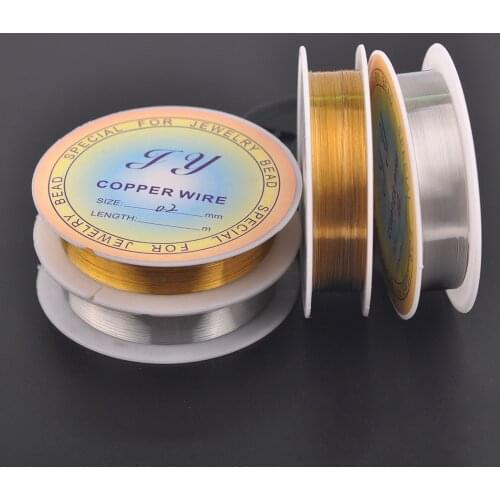 1Roll Gold/Silver 0.2mm 0.3mm 0.4mm 0.5mm 0.6mm 0.8mm 1.0mm Copper Soft Metal Beading Wire for Jewelry Making DIY Crafts