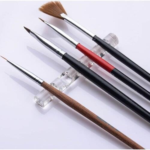 1pcs 5 Frames Acrylic Nail Art Display Stand Nail Art Tool Brush Rack Women Makeup Brush Holder Storage Home Desktop Organizer