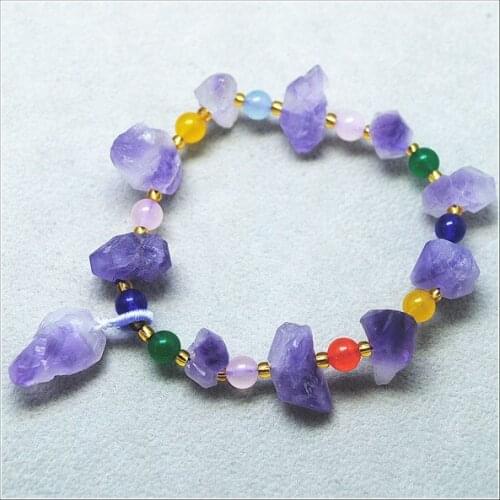 Natural gem stone bracelets amethystt stone european bracelets top fashion jewelry diy findings for women party wear