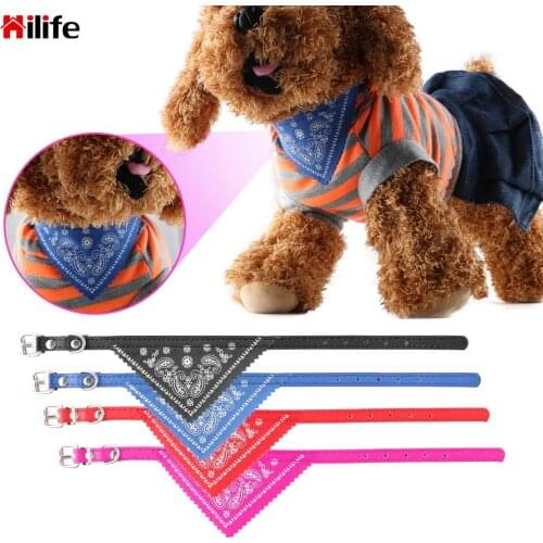 Fahsion Pet accessories 30CM Length Adjustable Small Dog Scarf Pet Cat Collars Neckerchief Necklace Pet Product