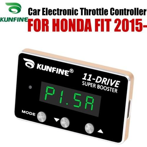 KUNFINE Car Electronic Throttle Controller Racing Accelerator Potent Booster For HONDA FIT 2015-After Tuning Parts