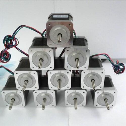Free Shipping 5pcs 4-lead Nema17 Stepper Motor 42 motor Nema 17 motor 42BYGH 40MM 1.7A (17HS4401) motor for CNC XYZ
