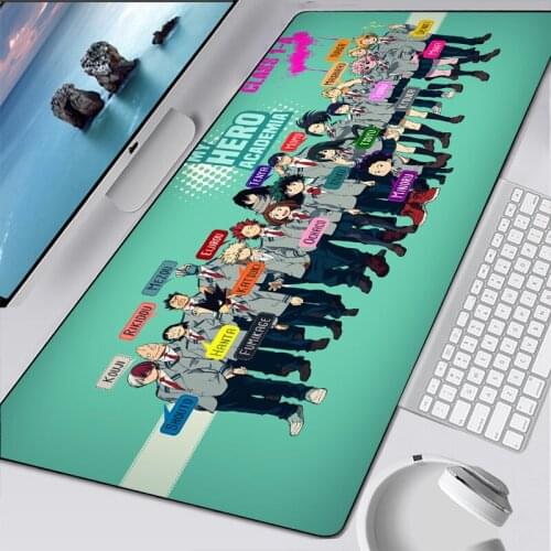 My Hero Academia Large XL Mousepad Anime Gamer Mouse Pad Computer Accessories Big Keyboard Laptop Padmouse Speed Desk Mat gift