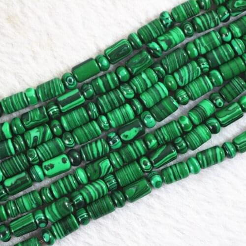 Hot sale artificial green malachite stone 6*9mm charms spacer beads diy trendy high quality Jewelry B366