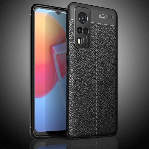 For VIVO Y31 2021 Case vivoY31 V2036 Premium Soft Bumper TPU Leather For vivo Y31 Y 31 2021 6.58" Shockproof Coque Funda capa