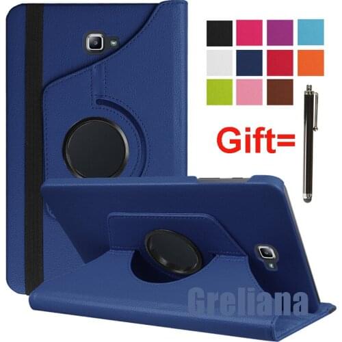 For Samsung Galaxy Tab A A6 10.1 2016 SM-T580 T580N T585 T585C Tablet Case 360 Degree Rotating PU Leather Stand Protective Cover