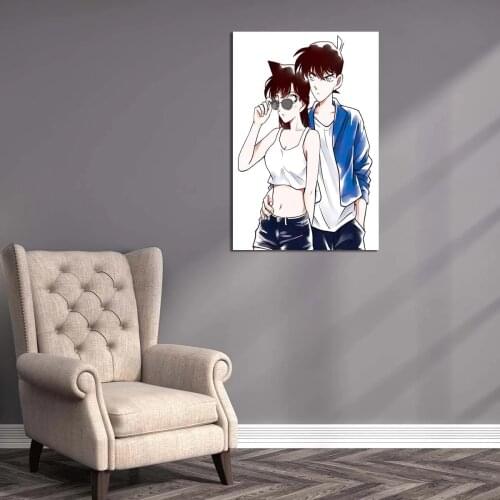 Home Decor Canvas Japan Anime Role Couple Print Painting Detective Conan Poster Wall Art Modular Pictures For Bedside Background