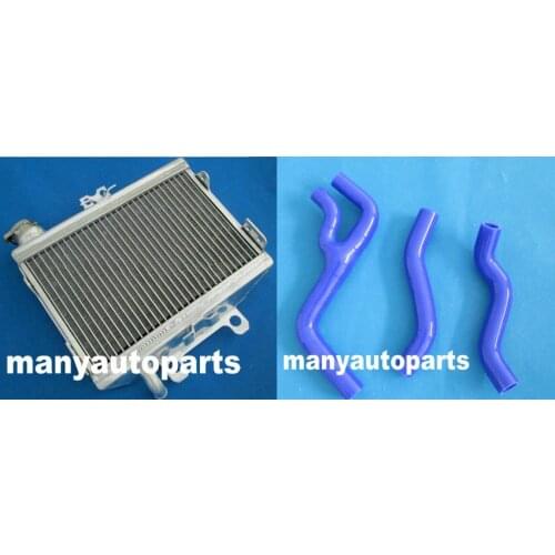 GPI aluminum Radiator +Y BLUE HOSE for Honda CR125 CR125R CR 125R 98 -99 1998 1999