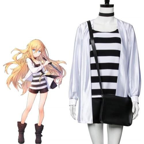 Anime Angels of Death Rachel Gardner Cosplay Costumes Ray Daily Jacket Stripes T-shirt Shorts Ray bag Japanese kimono Halloween
