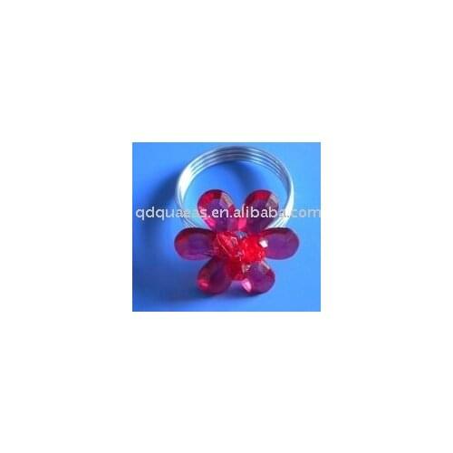 Napkin ring Qn100402 red acrylic beades