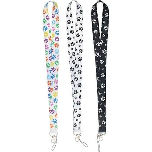 Cute Paw Print Neck Strap Hang Rope for Keys ID Card Mobile Phone Straps Lanyard Badge Holder Key Chain Cute Phone Hanger