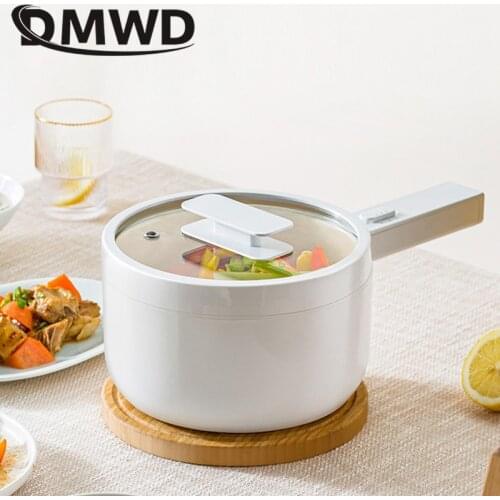DMWD 1.5L Mini Electric Multicooker Breakfast Maker Noodles Pasta Cooker Hot Pot Porridge Soup Cooking Machine Food Steamer 220V