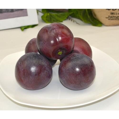 050 Aggravated simulation of purple brin hebrin plum Hebron fake fruit model 6.7*6.3cm