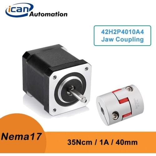 ICAN Nema 17 Stepper Motor Kit 35Ncm 1A Jaw Coupling 5*8mm Shaft Adapter