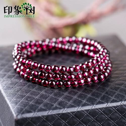 Natural Purple Almandine Garnet Smooth Round Bead 3.6/4.5/5mm Strand AAAA Dark Garnet Stone Bead DIY For Jewelry Making 22018