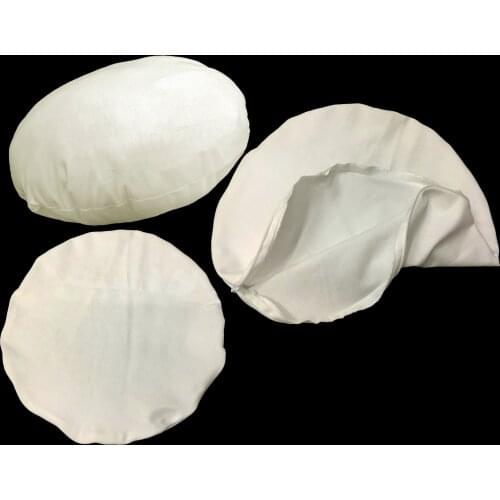 Aa133r ( Only Sell Cover ) Light Ivory 100% Cotton Canvas Round Shape Cushion Cover Pillow cover 53 kinds of colors