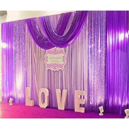 New Sequin swags wedding backdrop curtain sequin event party celebration stage background drapes wall marriage stage decoration