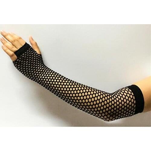 New Fashion Neon Fishnet Fingerless Long Gloves Leg Arm Cuff Party Wear Fancy Dress For Womens Sexy Beautiful Arm Warmer