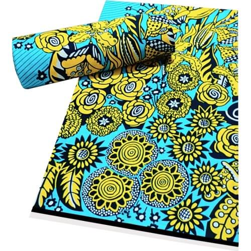 Wholesale Prices 2021 NEW Hot African Wax Fabric Ankara Wax Prints Fabric Ghana Guaranteed Veritable Wax 6 Yards