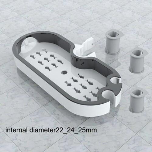 No Drilling Shower Shelf for Hanging Bathroom Shower Rack Adjustable Height for Shower Rail with Diameter of 22, 24, 25 mm