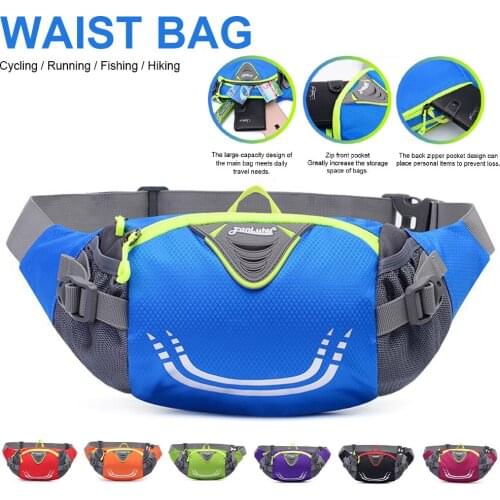 Bike Riding Cycling Running Fishing Hiking Waist Bag Fanny Pack Outdoor Belt Kettle Pouch Gym Sport Fitness Water Bottle Pocket