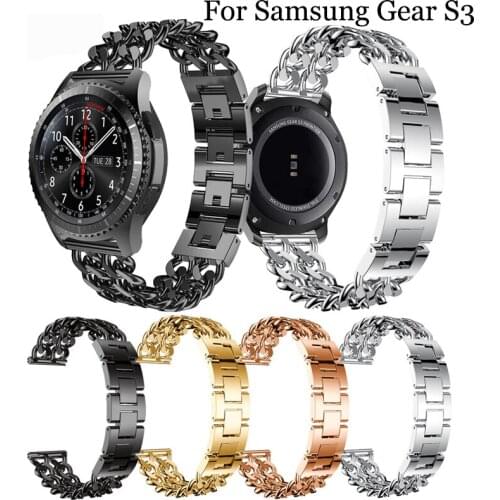 For Samsung Galaxy 46mm Stainless Steel Metal Strap For Samsung Gear S3 22mm Mens Watch Ladies Bracelet Replacement Accessories