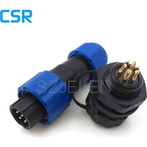 SD13 ,7 pin IP68 weatherproof connectors, 7pin male and female connectors, Equipment installation power cable connector 7pin