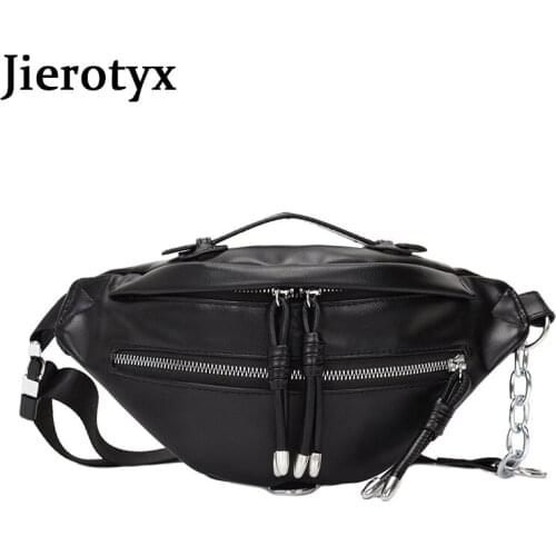 JIEROTYX Fashion Leather Waist Bag Women 2020 Support Wholesale Travel Pouch Waist Bags Belt Bags Bum Ladies Wallet Fanny Pack