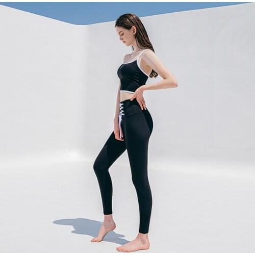 2021 Mujer Women Sports Suit Sexy Black Bandage Surfing Suit Beach Wear Summer Ladies Bathing Suit 3 Pieces Swimwear High Waist