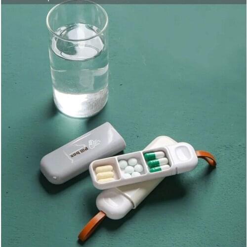 1Pcs Portable Nordic Style Pill Box Tablet Pillbox Dispenser Medicine Boxes 3 Grids Dispensing Medical Kit Organizer Tablet