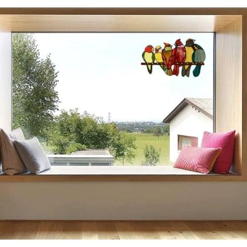 1pc Multicolor Birds Wall Stickers Cartoon Cute Decal Diy Creative Wallpaper Kitchen Room Home Decoration Accessories Hot Sales