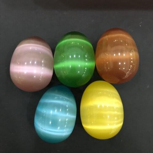 1pcs colorful cat eye crystal opal yoni egg reiki healing gemstone crystal yoni egg healthy for women wholesale price