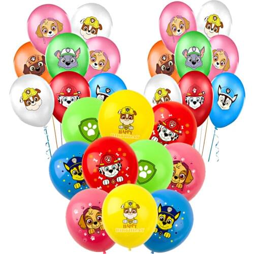 2021 Paw Patrol Birthday Balloon Chase Marshall Sky Rubble Latex Balloon Figure Patrulla Canina Party Decor Gift Present Toys