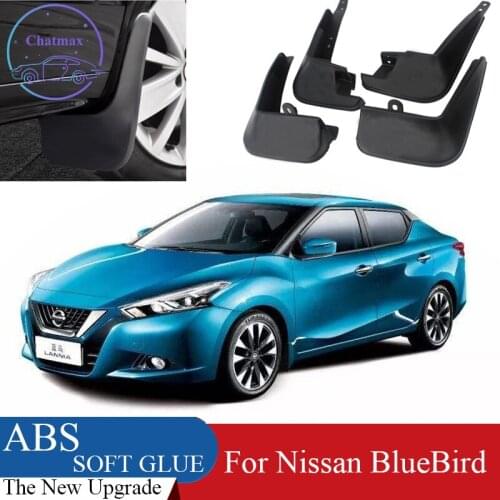 4pcs ABS Front & Rear Fender Protector For Nissan BlueBird 2016-2019 Car Mud Flaps Splash Guard Mudguard Mudflaps