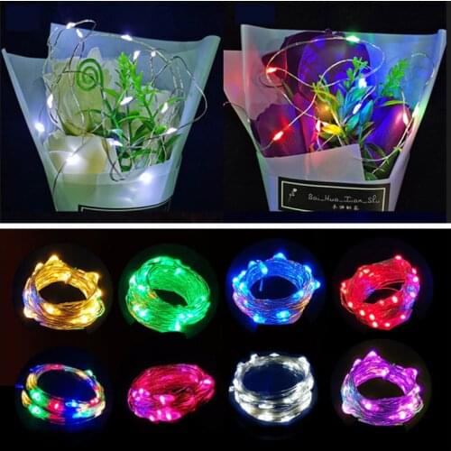 5pcs 1M 2M 3M 5M Copper Wire LED String Lights for Room Holiday Lighting Fairy Garland for Christmas Tree Wedding Party Decor