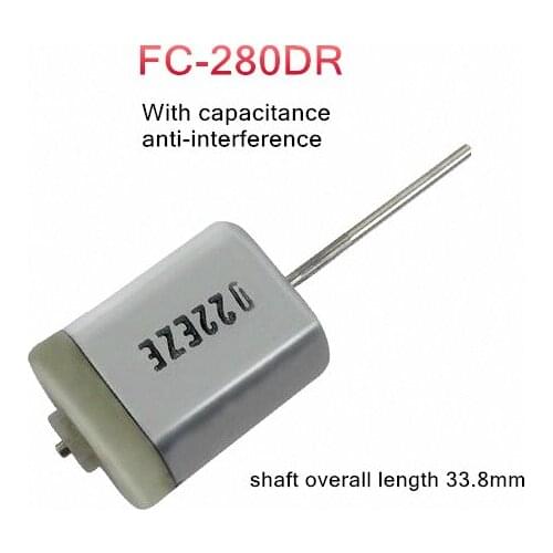 5PCS FC-280DR High speed DC motor (Knurling circular shaft),Car model ship model ATM DC motor With capacitance anti-interference