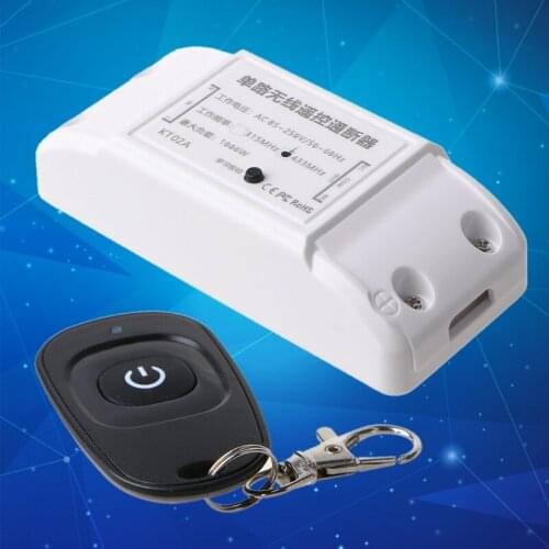 AC 85V-250V Lighting Wireless Remote Control Switch Electric Garage Door Relay Receiver and 433MHz RF Remote Controller E56B