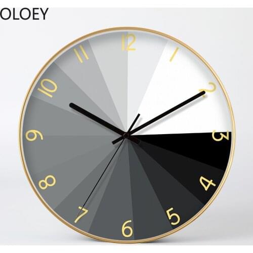 Nordic Luxury Wall Clock Metal Large Living Room Modern Silent Clock Mechanism Watch Home Relogio De Parede Black 3d Wall Clock
