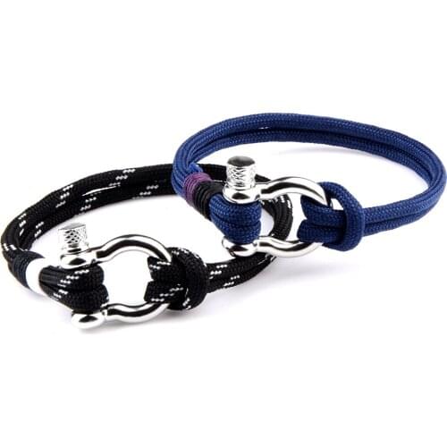 Chanfar Fashion Dacron Bracelet Strap Stainless Steel Ring Buckle Bracelet For Men and Women