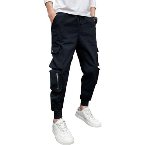 Leisure Men Cargo Pants Fashionable Loose Sweatpants Mens Jogger Elasticated Waist Hip Hop Pants Male High Quality Trousers