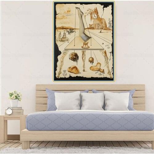 Citon Salvador Dali《Composition A La Jambe,1944》Canvas Art Oil painting Artwork Poster Picture Modern Wall Decor Home Decoration